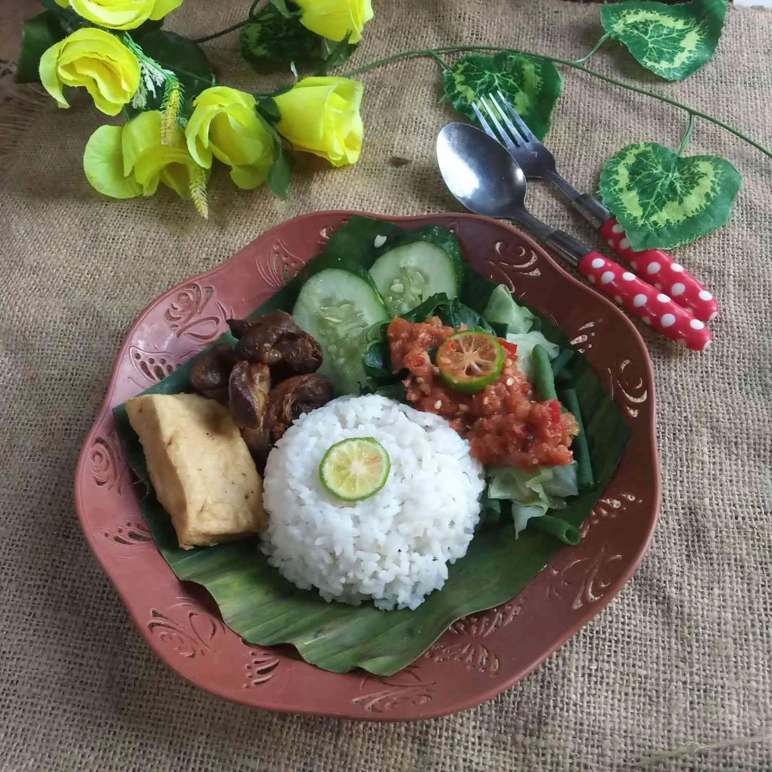 Nasi Tempong Ati Khas Banyuwangi #JajanDiRumah
