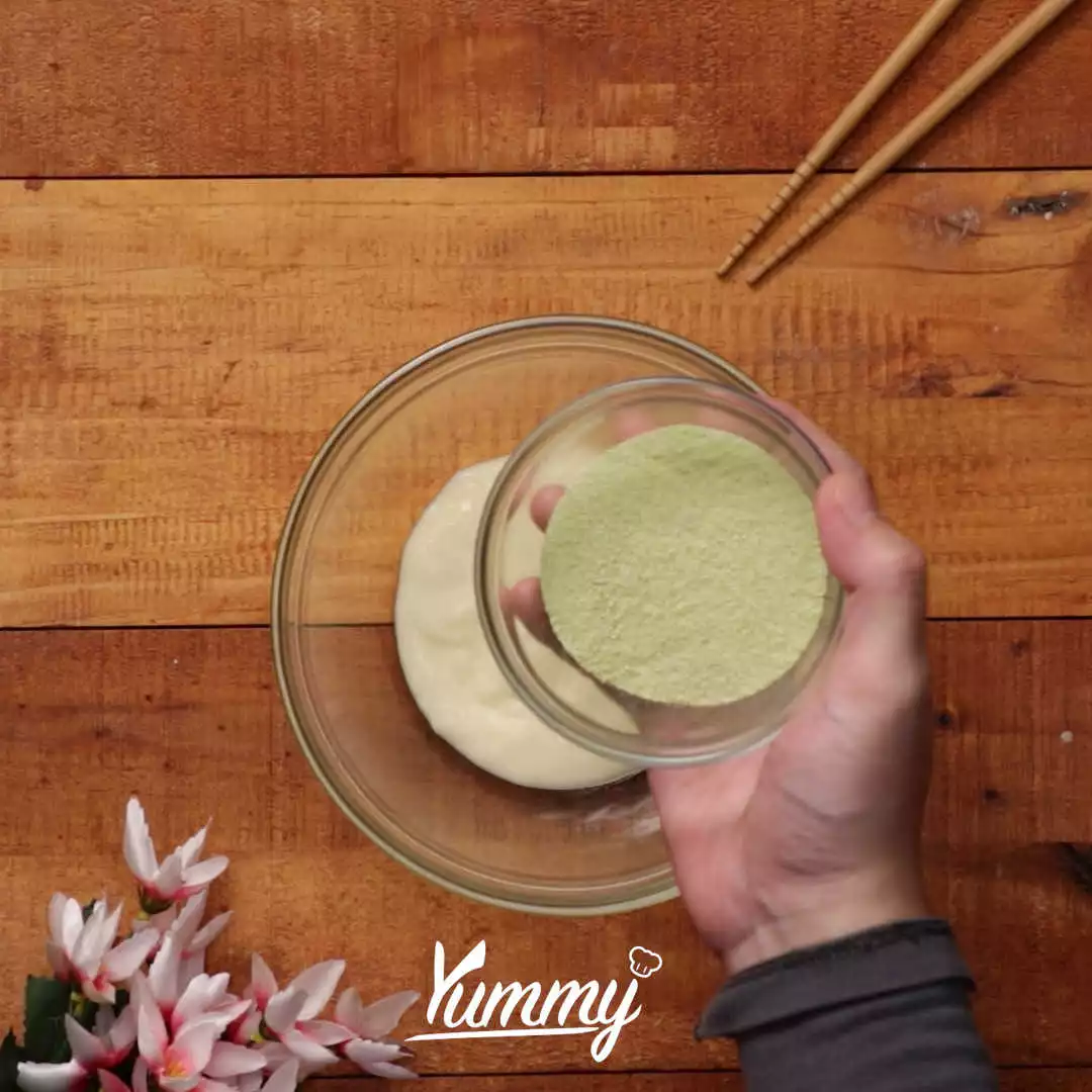 Step 1 Milky Matcha Cream