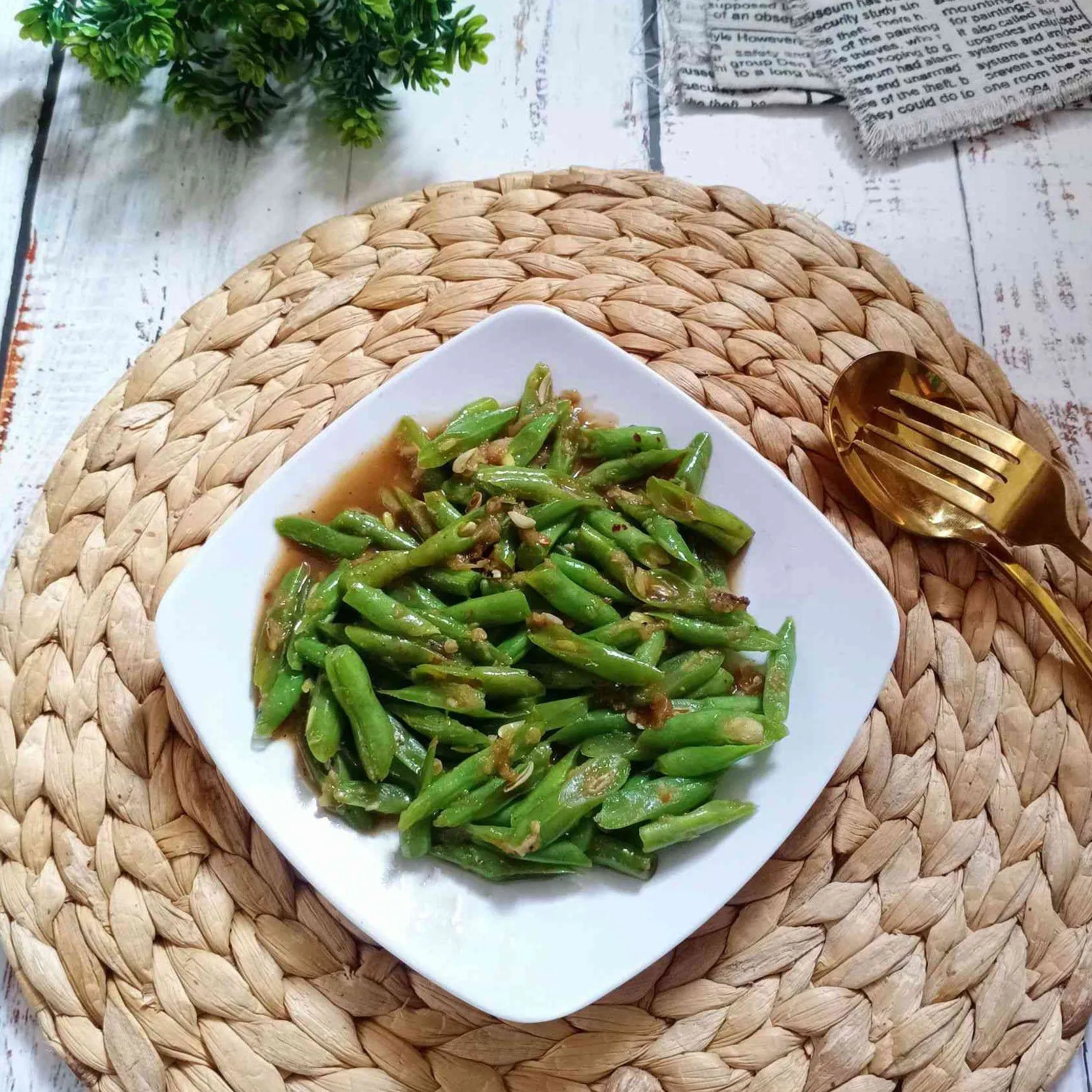 Buncis Masak Saus Tiram Pedas
