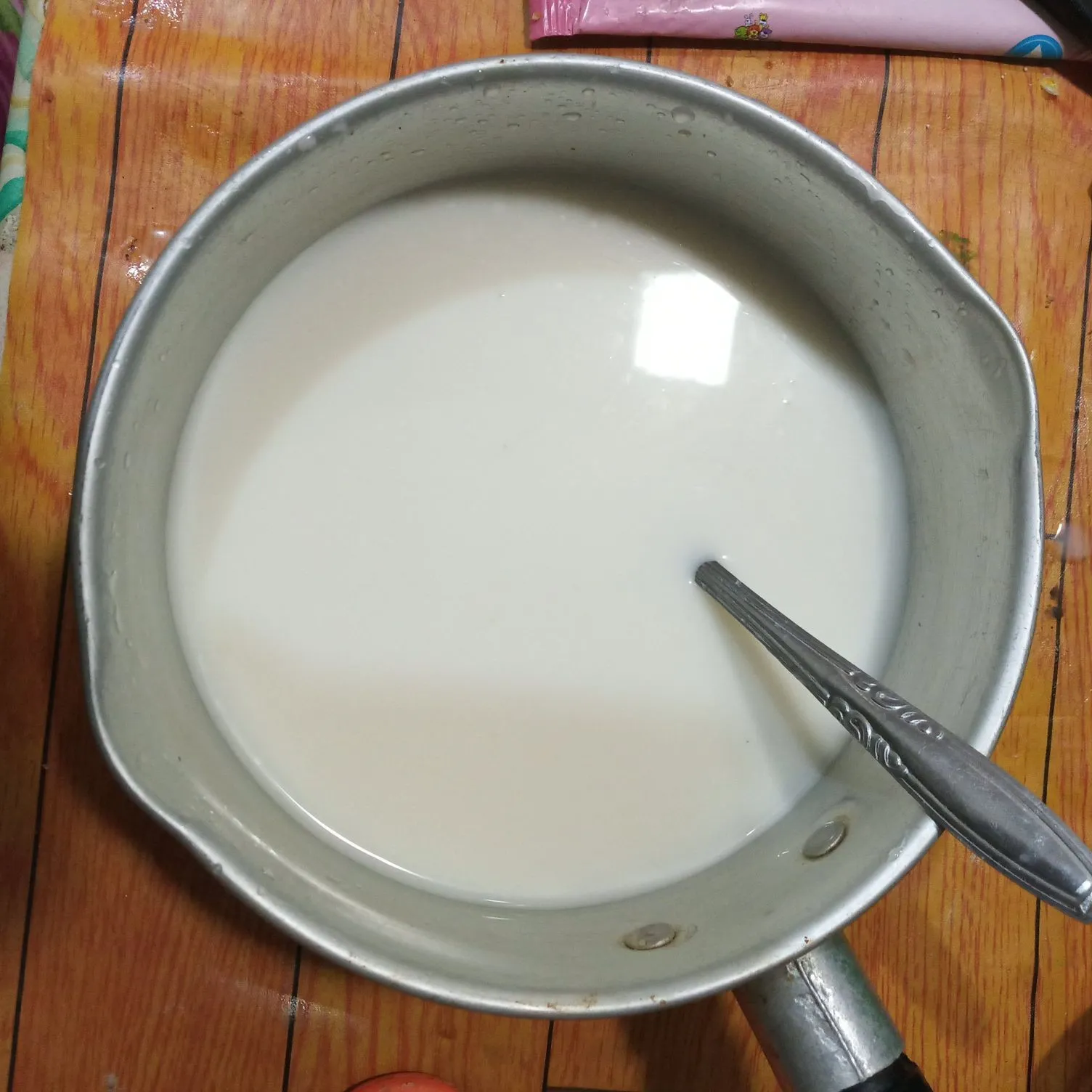 Step 1 Puding Susu Sirup Jeruk
