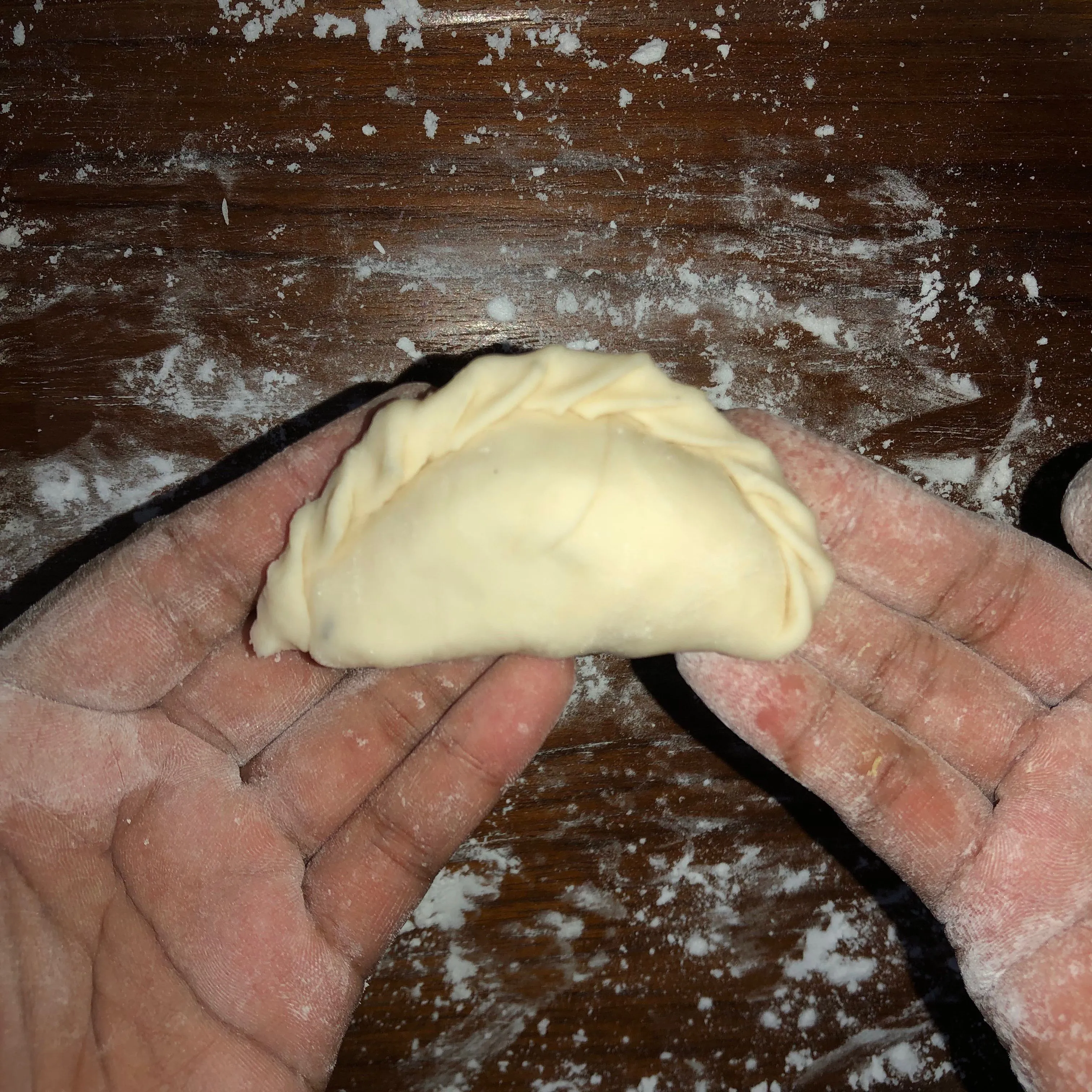Step 7 Pempek Isi Kates (Isian Pepaya Muda Bentuk Pastel)