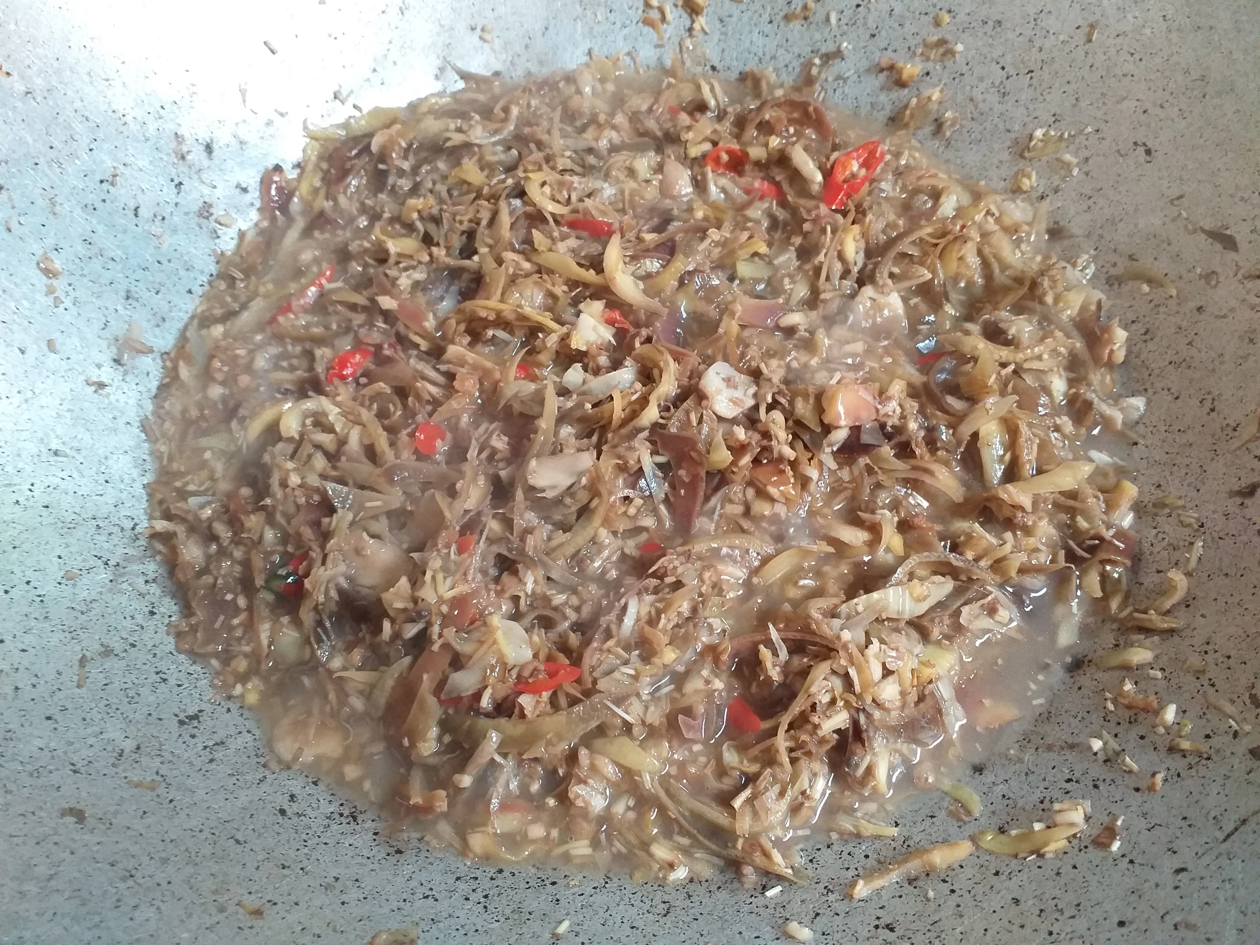 Step 7 Oseng Jantung Pisang
