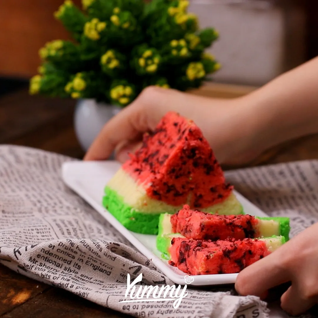 Step 5 Bolu Kukus Semangka