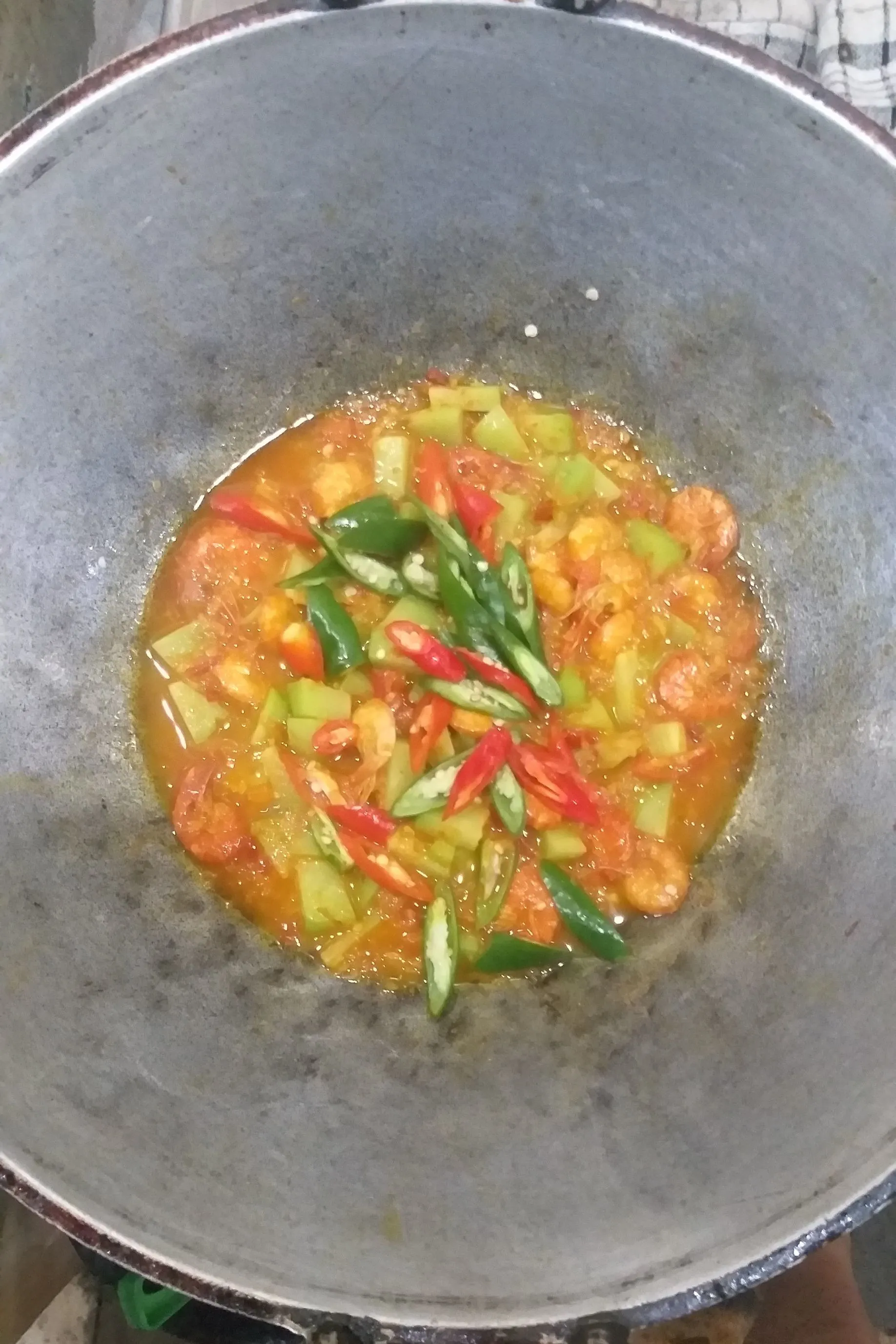 Step 5 Cah Udang Labu Siam