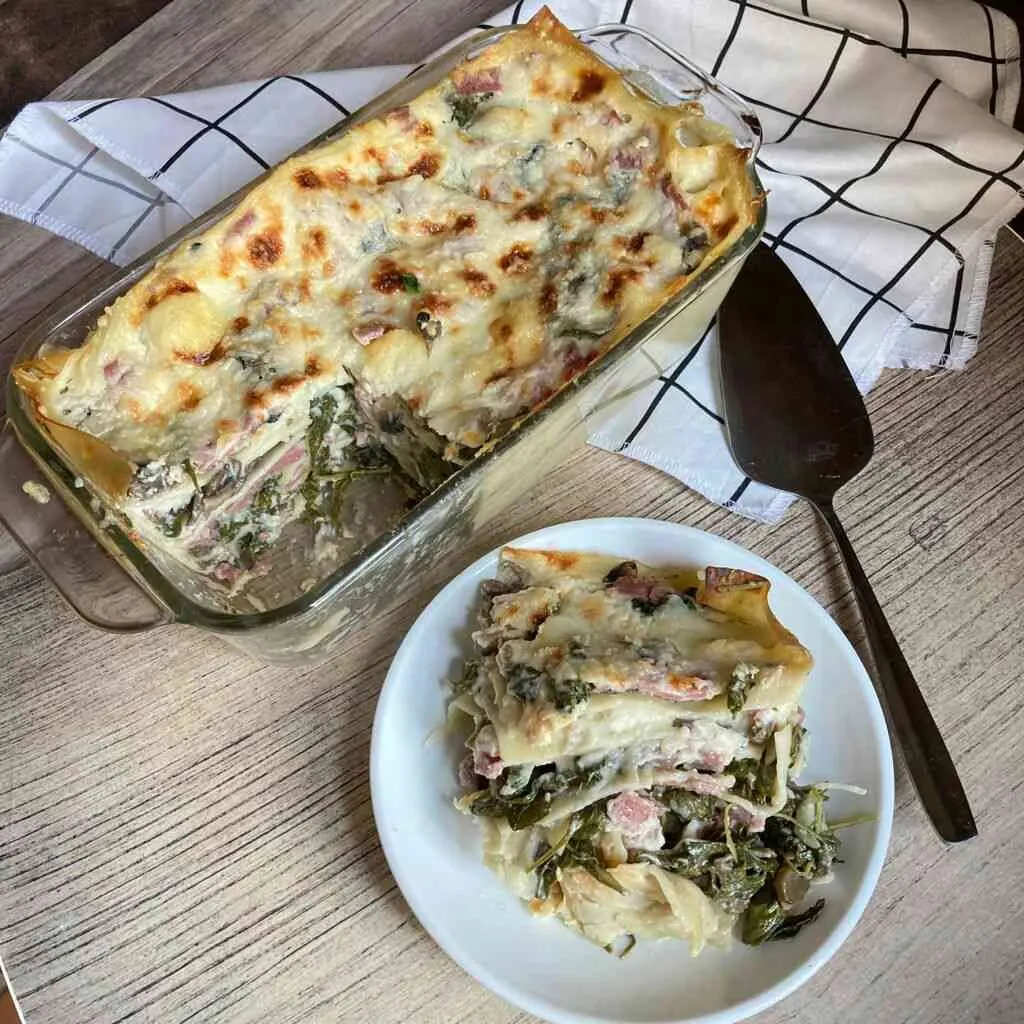 Creamy Spinach Mushroom Lasagna