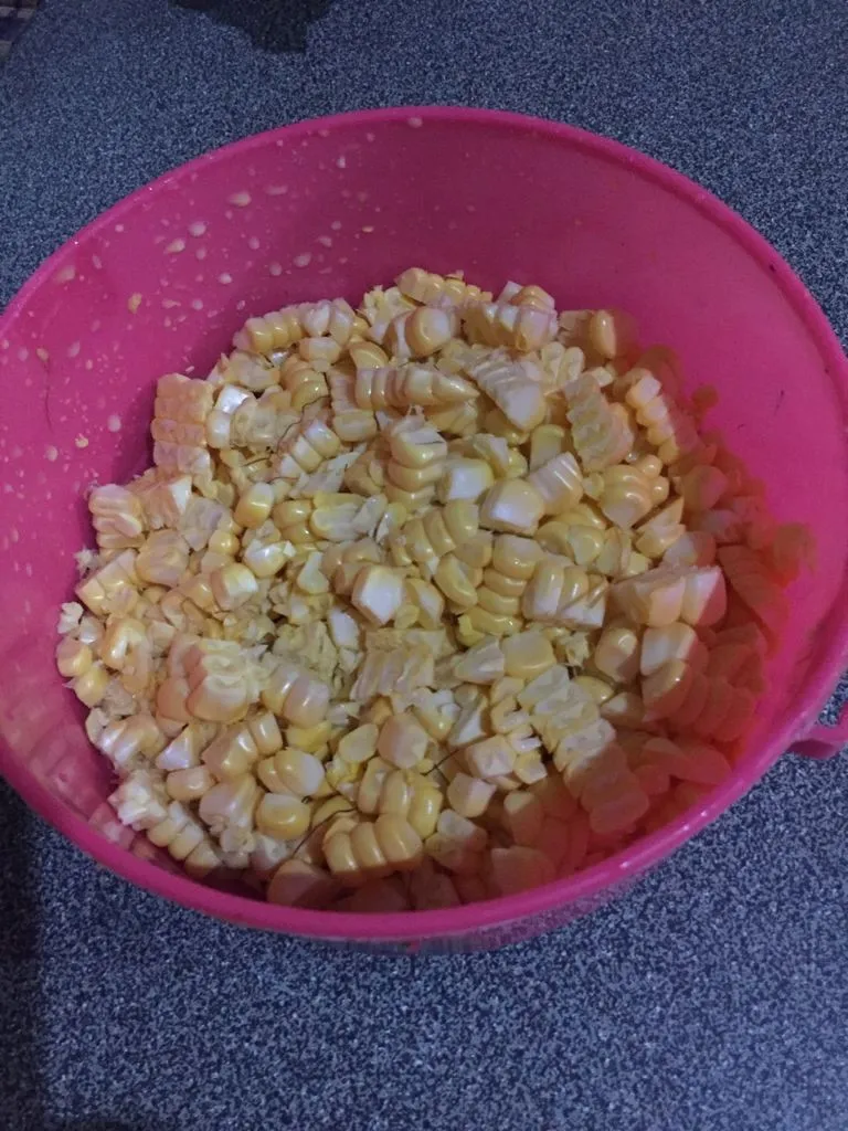 Step 1 Dadar Jagung
