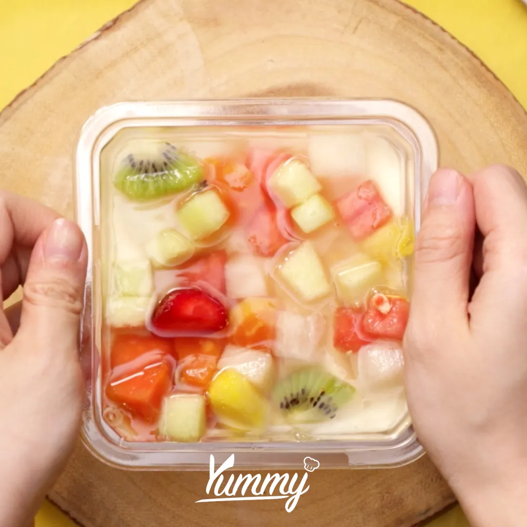 Step 5 Puding Susu Buah