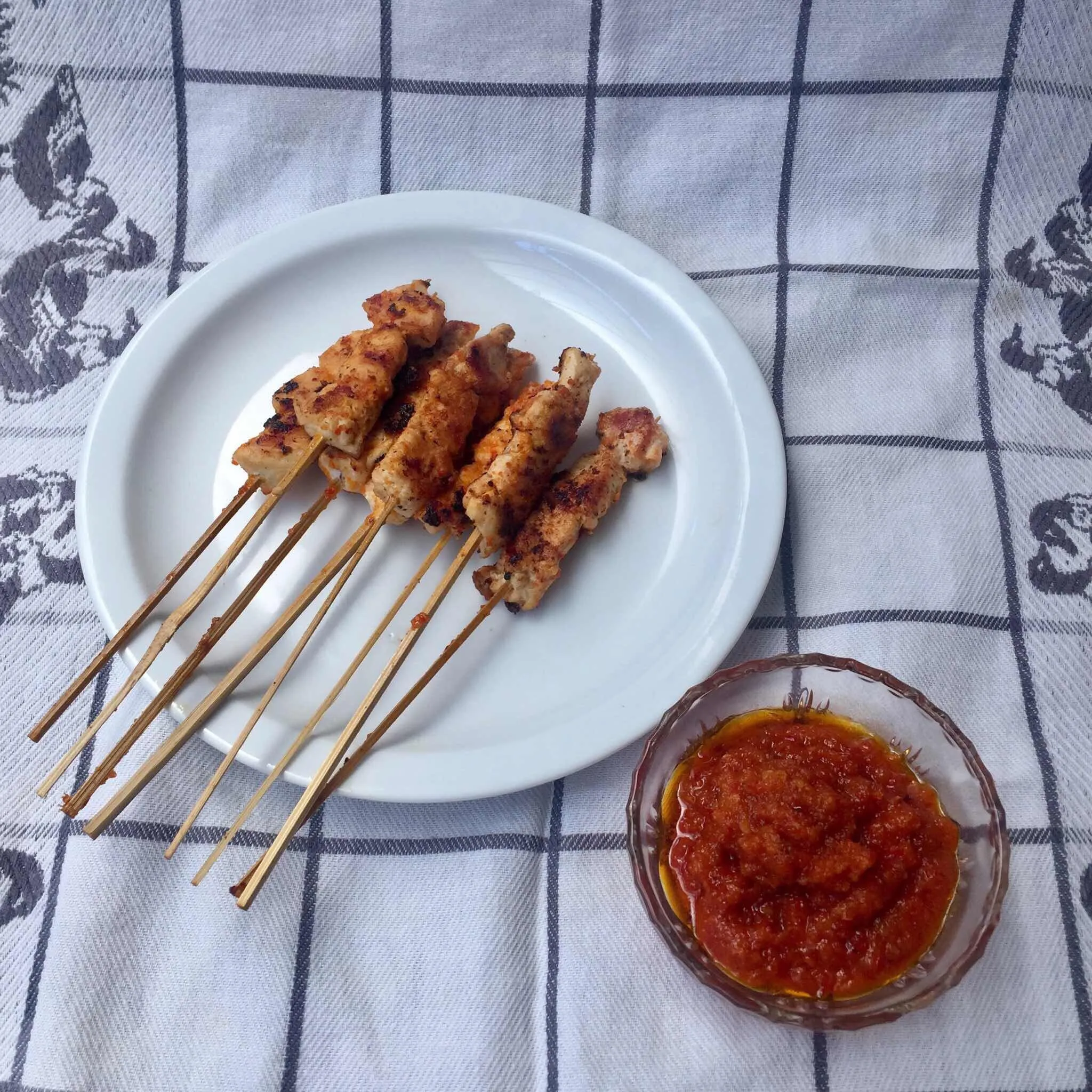 sate ayam pedas asin