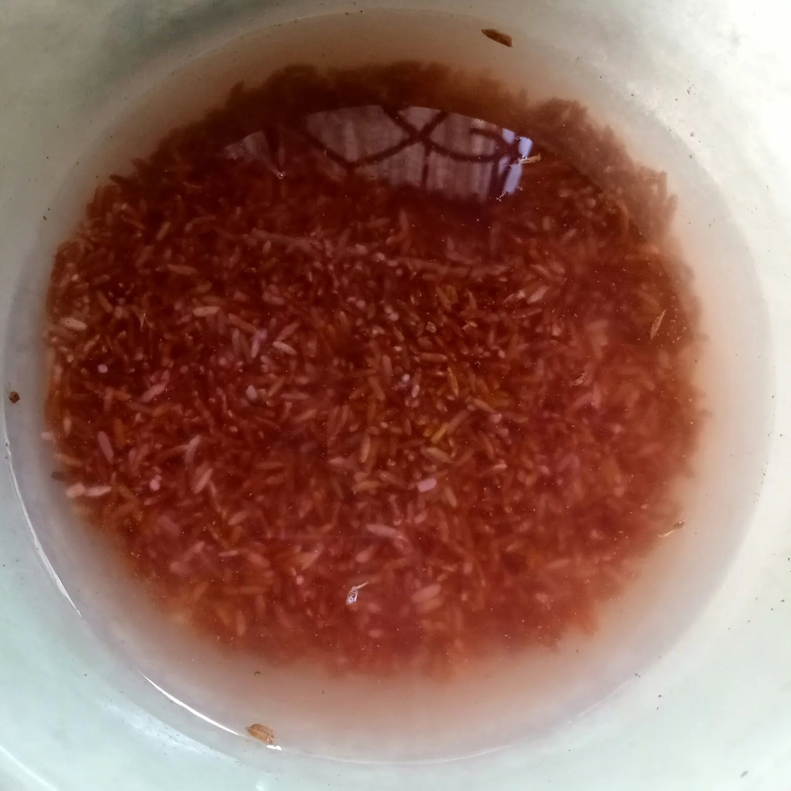 Step 1 Ketupat Oat Beras Merah