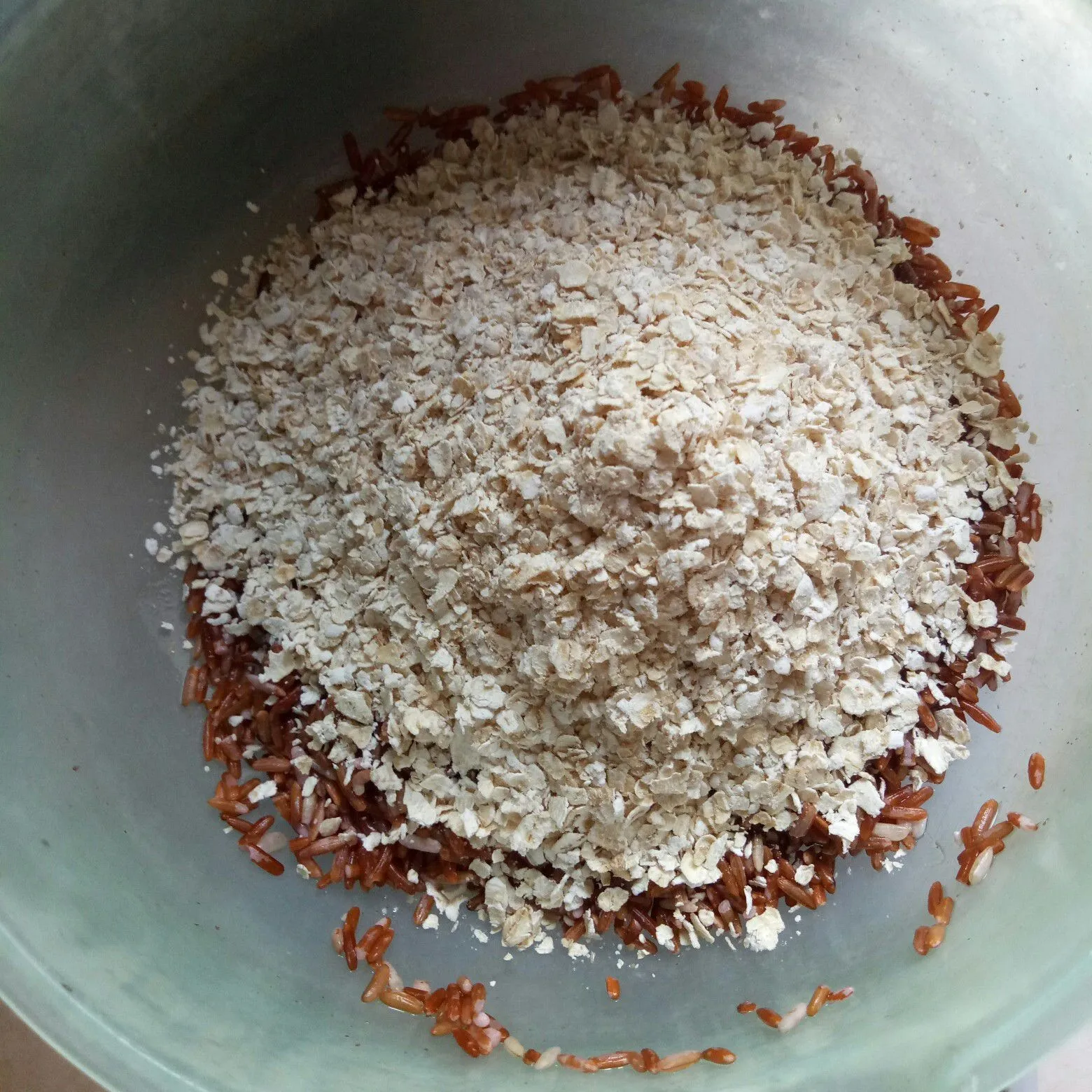 Step 2 Ketupat Oat Beras Merah