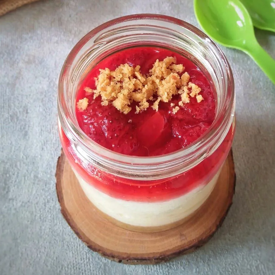 Step 7 Strawberry Cheesecake in Jar
