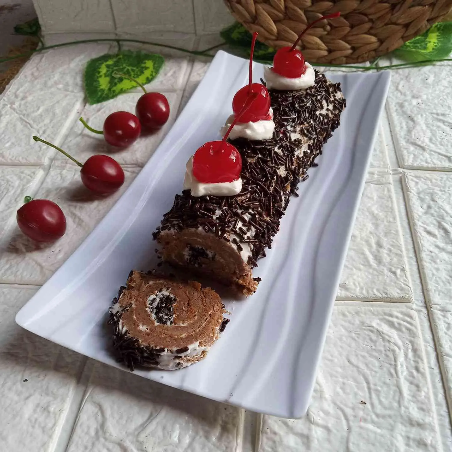 Bolu Gulung Pisang Coklat