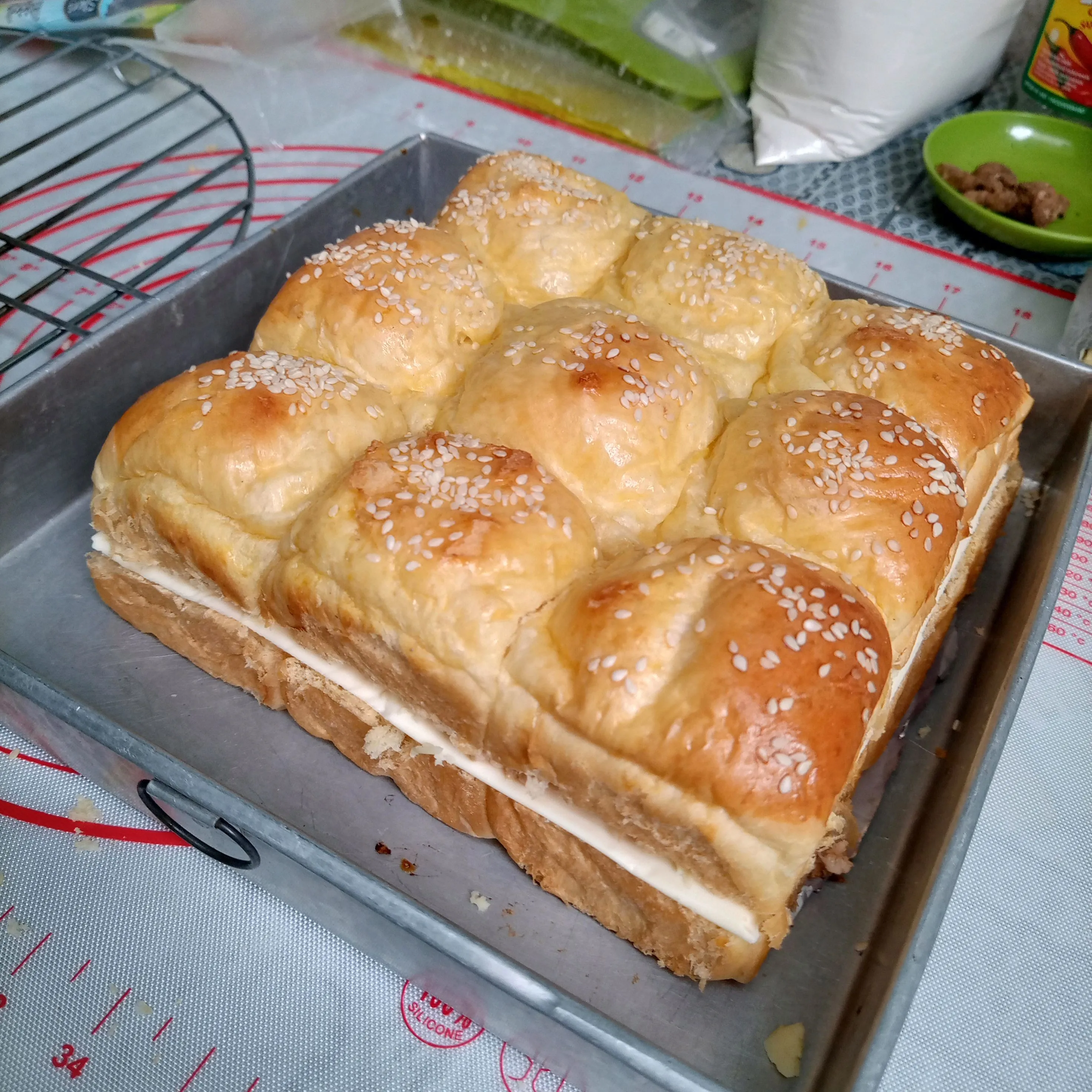 Step 10 Roti Burger Sobek