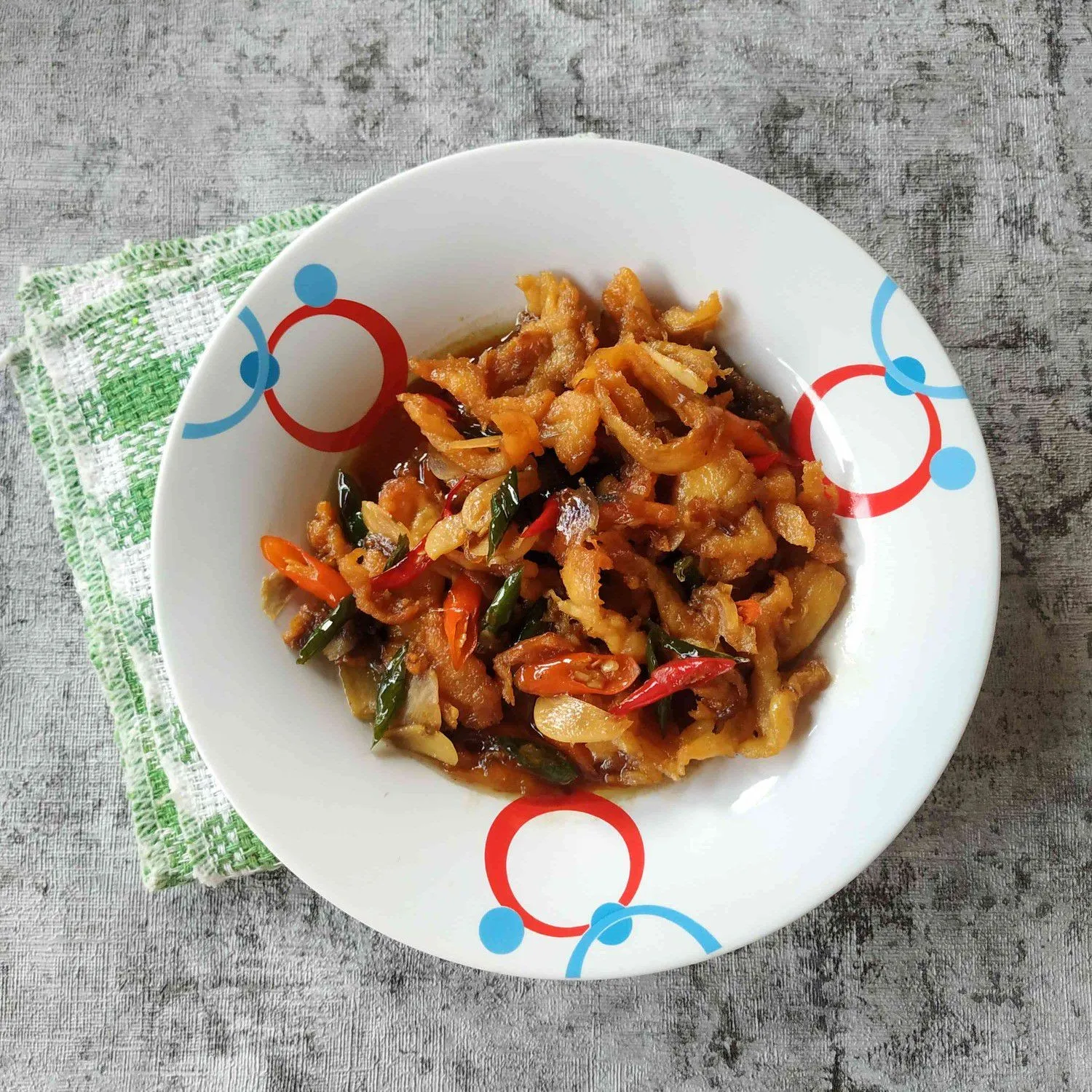 Tumis Pari Asin Pedas