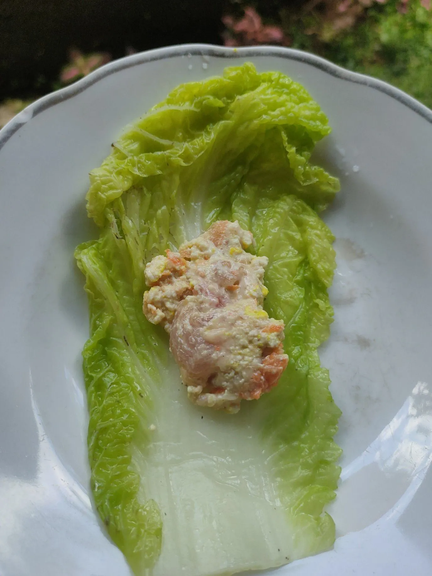 Step 5 Sawi Gulung isi Tahu Ayam