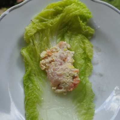Step 5 Sawi Gulung isi Tahu Ayam