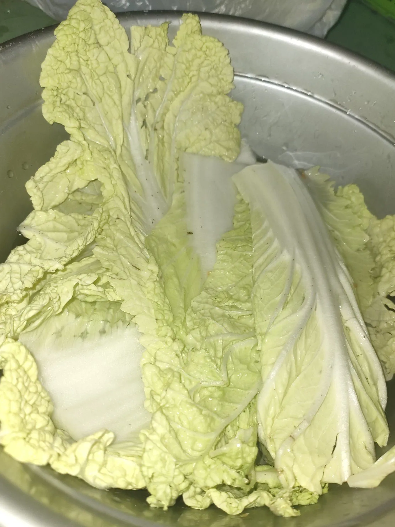 Step 1 Sawi Gulung isi Tahu Ayam
