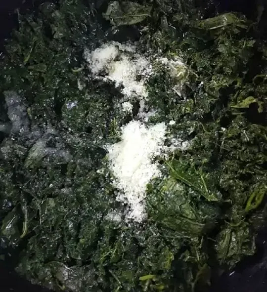 Step 7 Sayur Tumbuk Daun Ubi