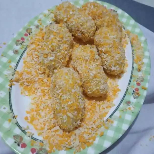 Step 5 Kroket Singkong Isi Ayam Suwir