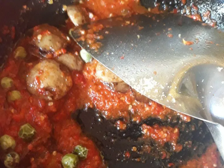 Step 5 Jengkol Sambal Dadar Telur