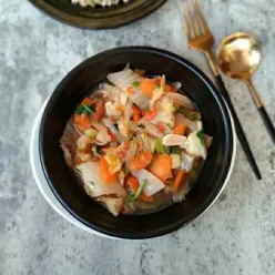 Sawi Putih Ebi Saus Teriyaki