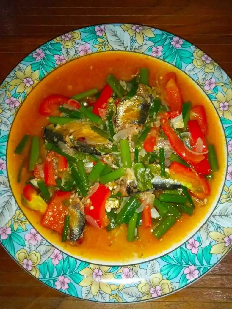 Step 5 Ikan Sarden Tumis Bunga Bawang