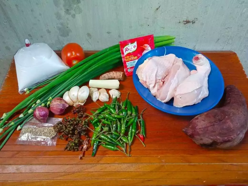 Step 1 Gulai Ayam Ubi Ungu