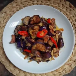Tumis Terong Udang Rebon