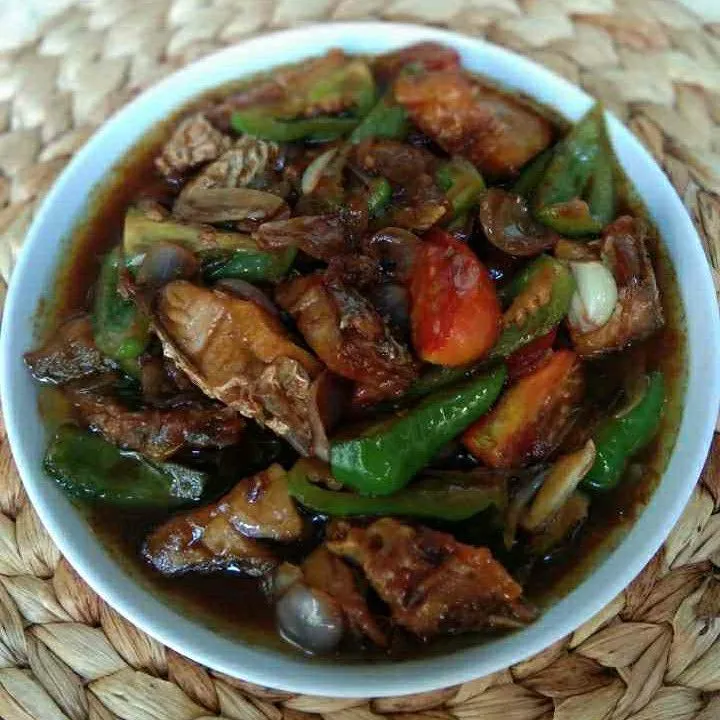 Ikan Asin Kakap Saus Lada Hitam