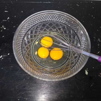 Step 2 Puding Telur Ayam Cincang #YummyMPASIChallenge