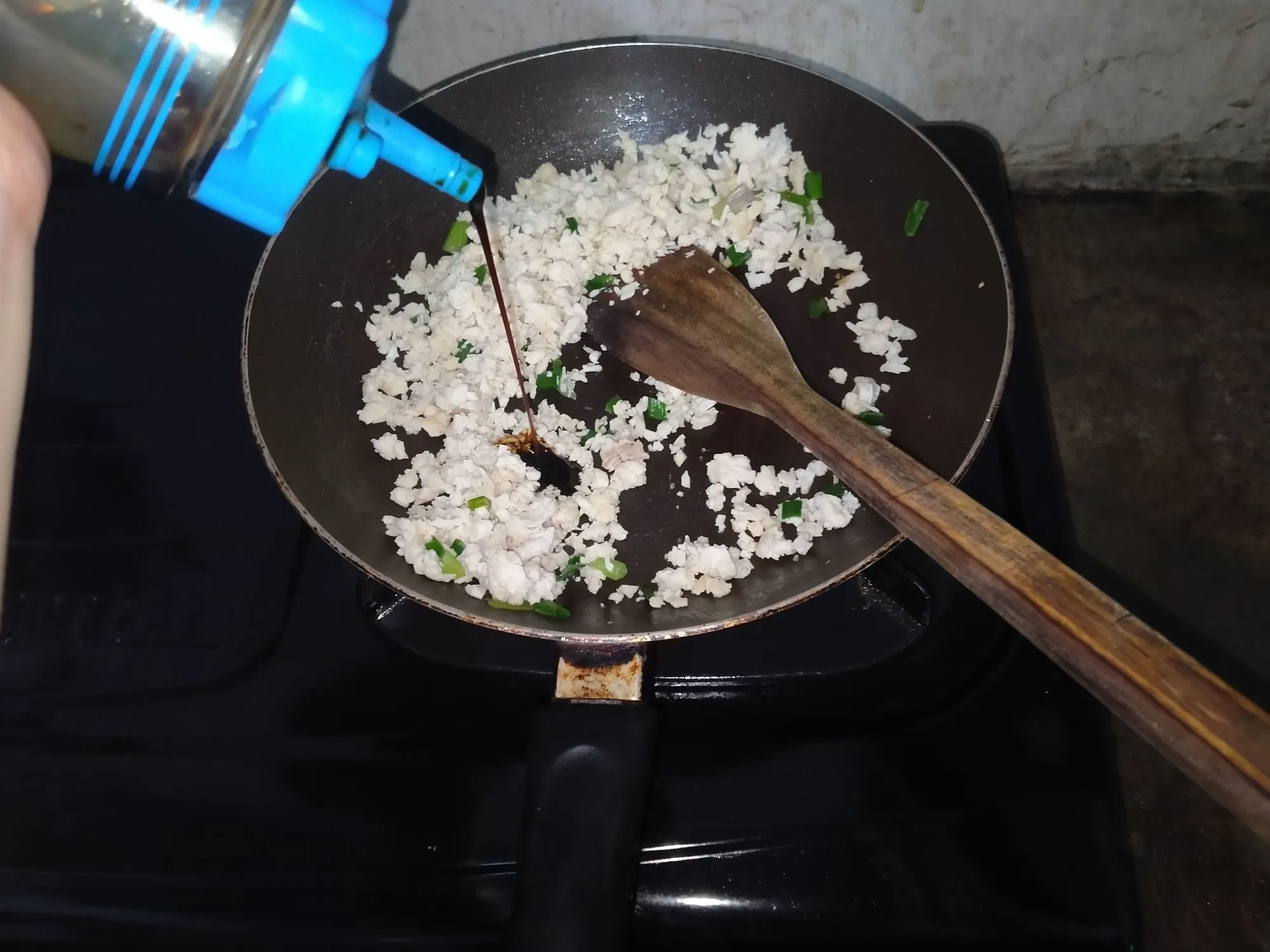 Step 7 Puding Telur Ayam Cincang
