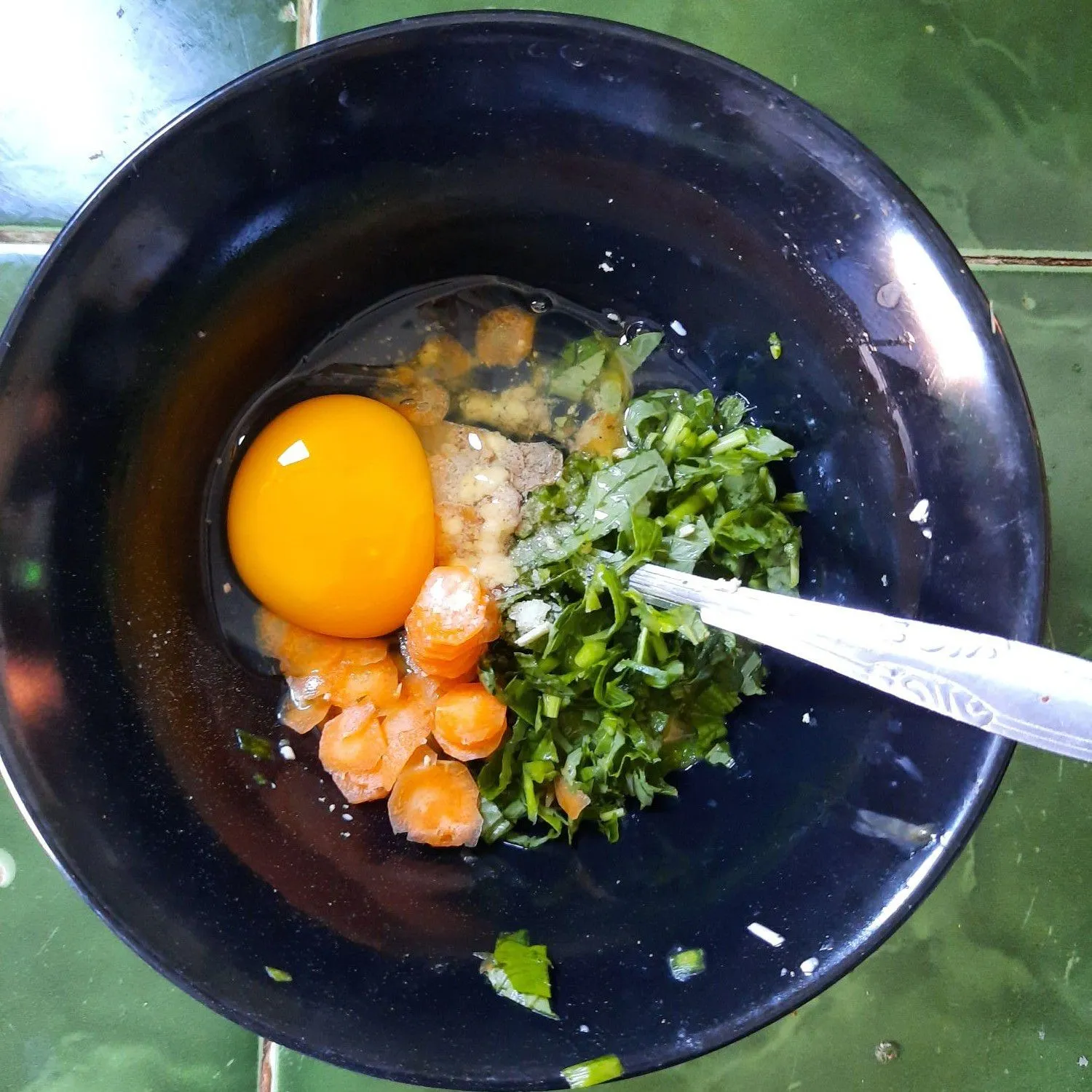 Step 3 Omelete Spagetty Vegetables