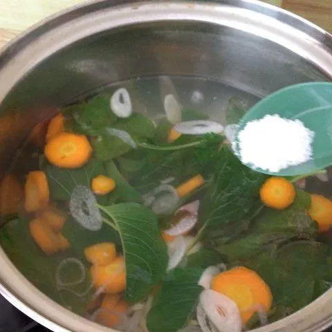 Step 4 Sayur Bening Bayam Telur Puyuh
