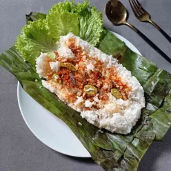 Nasi Bakar Isi Sambal Pindang Petai