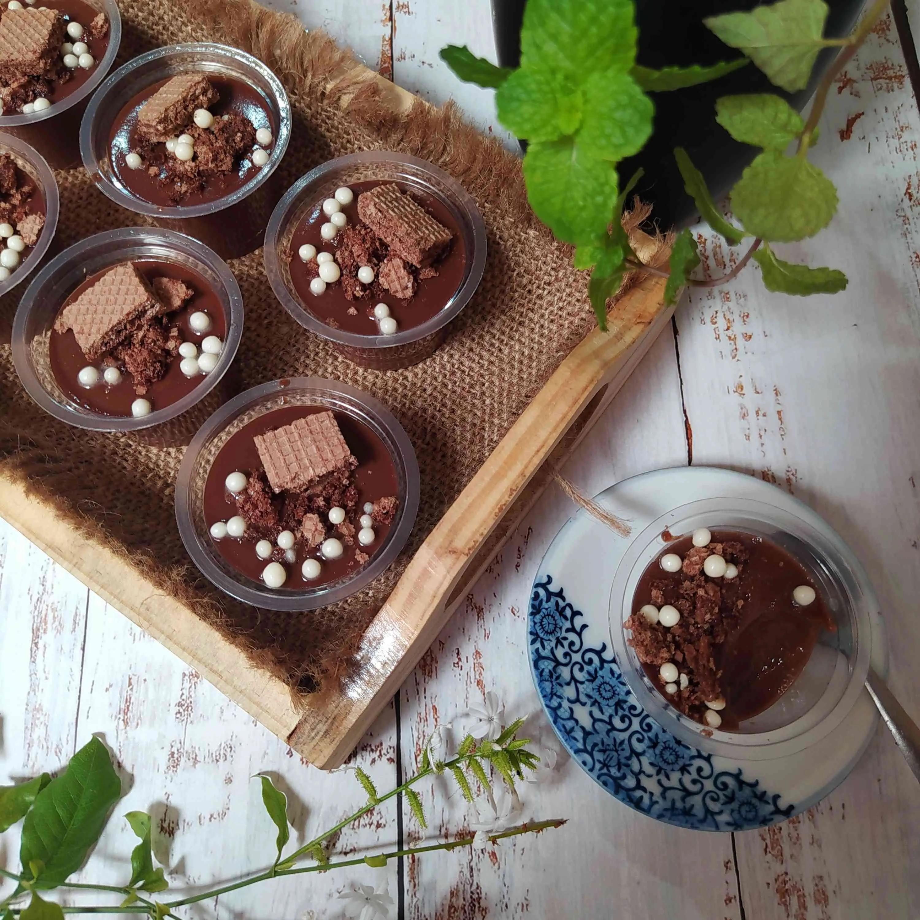 Puding Coklat Remah Wafer #DiRecookYummy