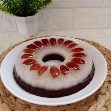 Puding Kaca Anggur Susu Coklat #DiRecookYummy