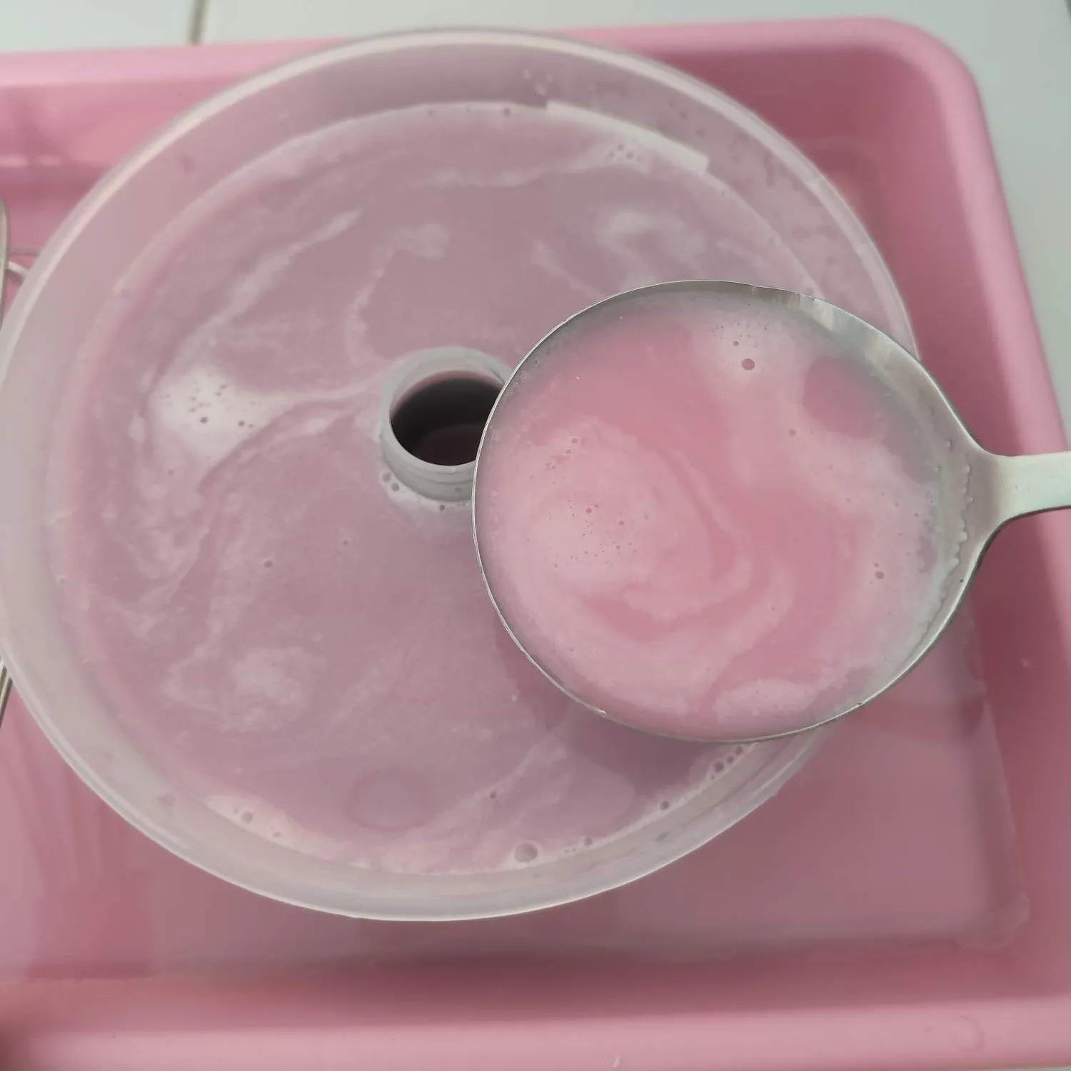 Step 8 Puding Lumut Telang Lapis Es Doger