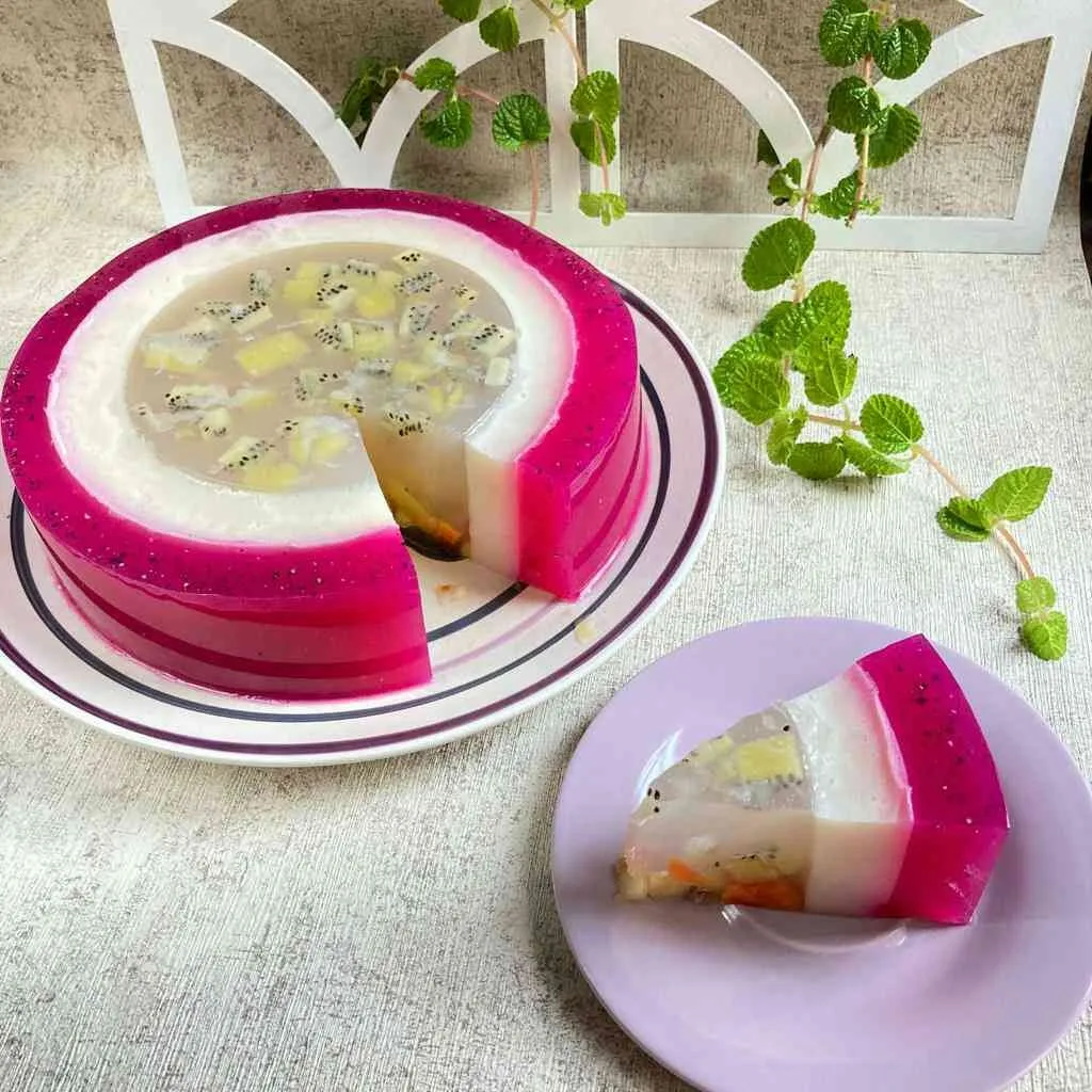 Dragon Fruit Fruity Puding #DiRecookYummy
