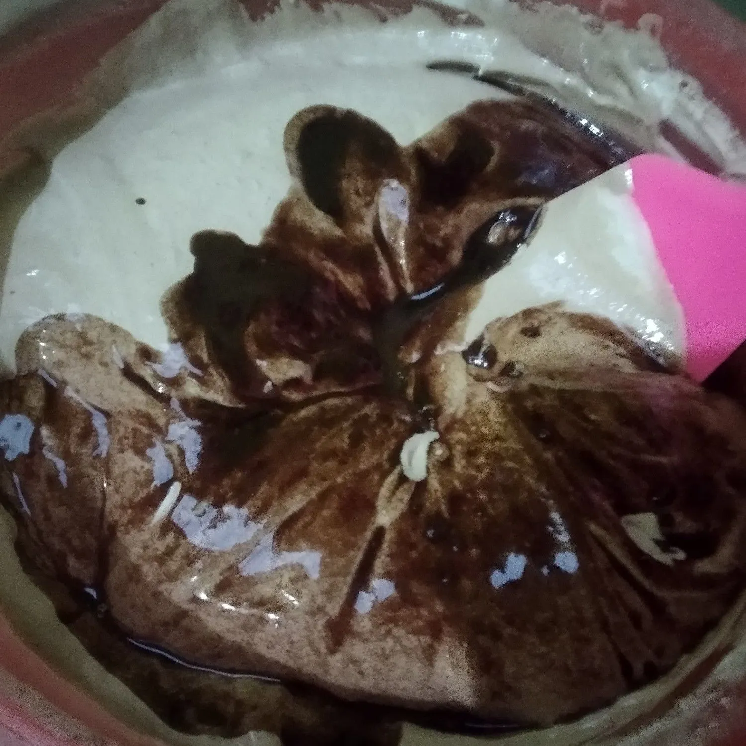 Step 4 Brownies Kukus Topping Keju