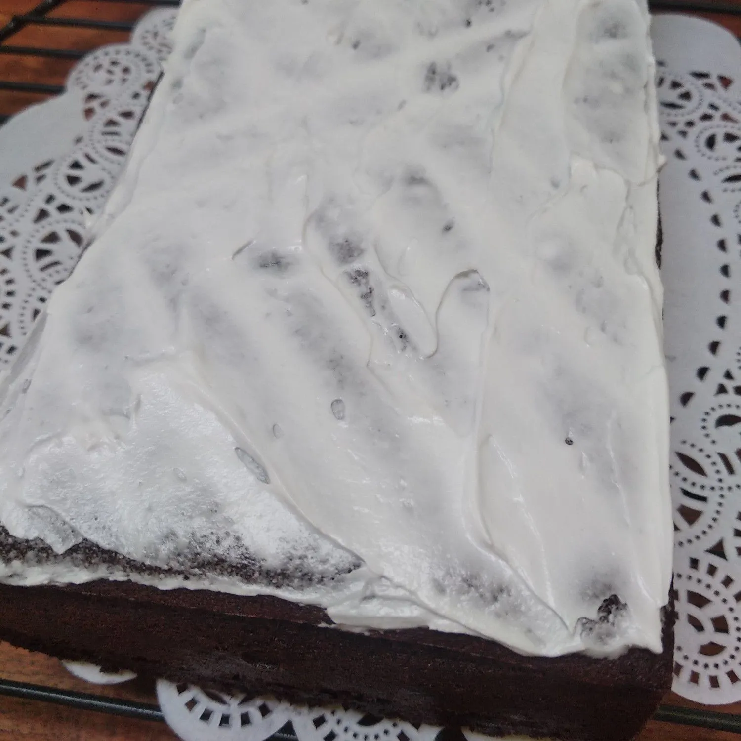 Step 7 Brownies Kukus Topping Keju