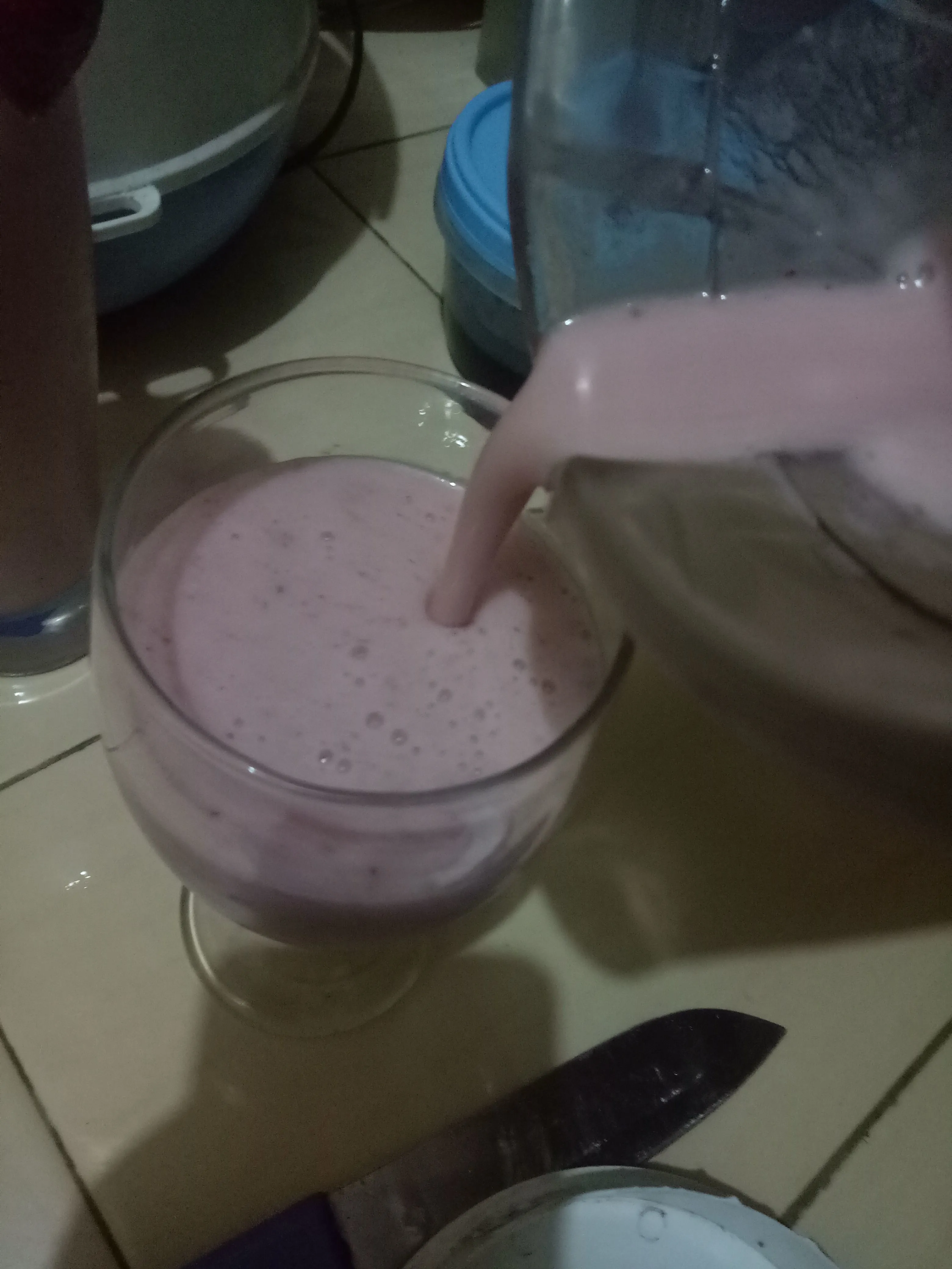 Step 5 Jus Pisang Strawbery