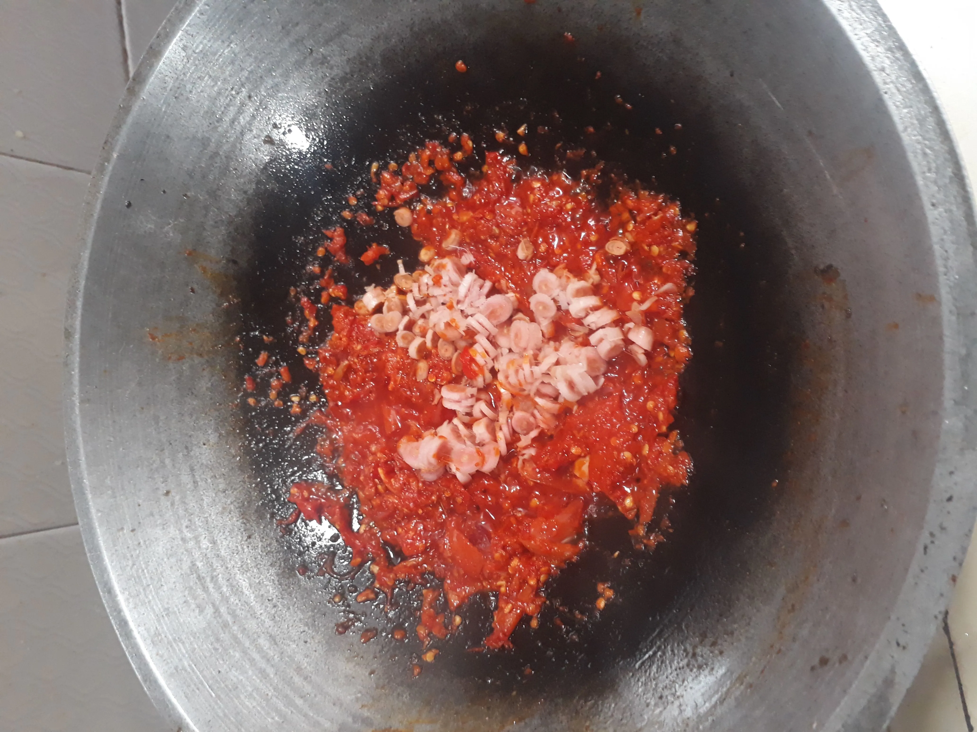 Step 4 Tongkol Potong Sambel Honje