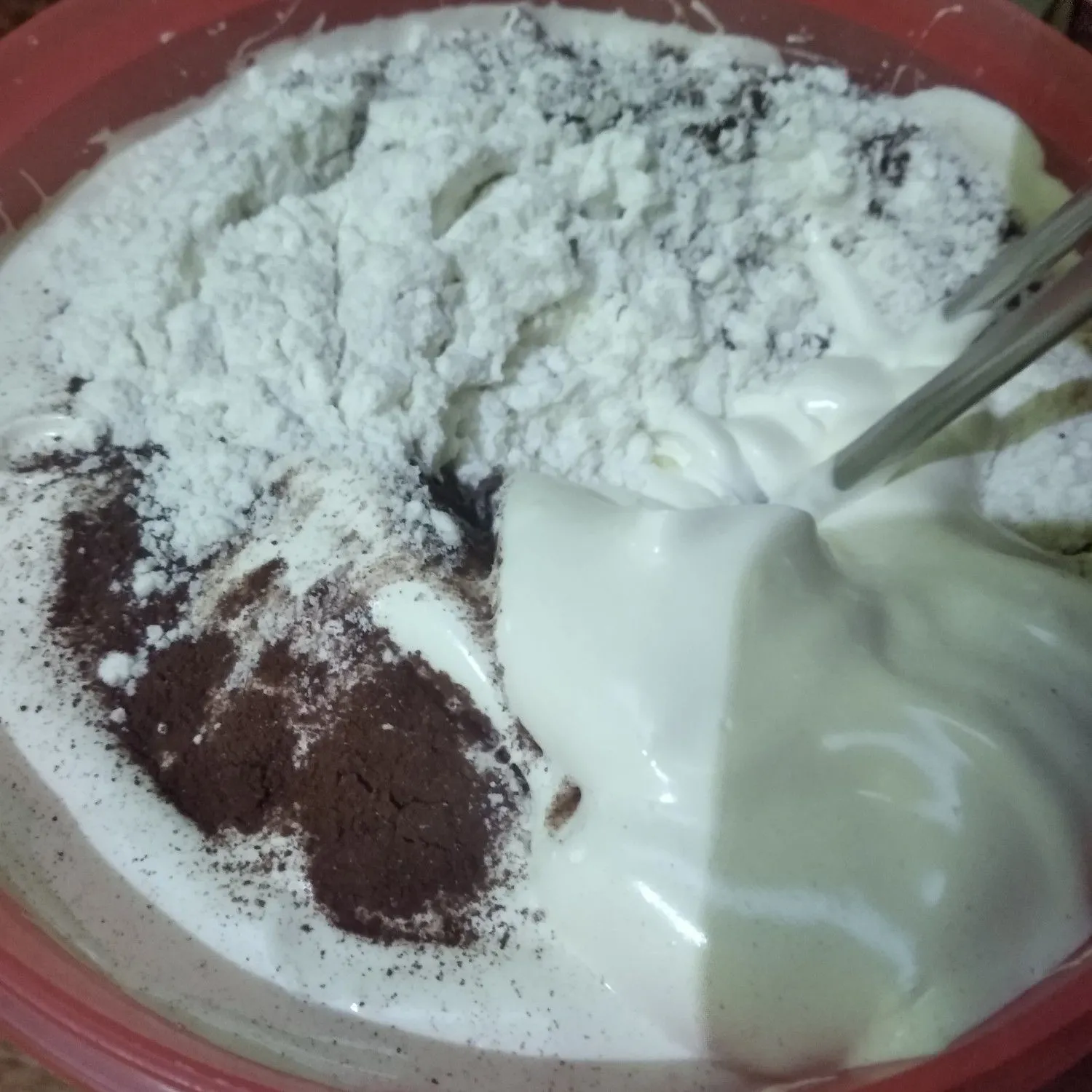 Step 3 Brownies Kukus Topping Keju