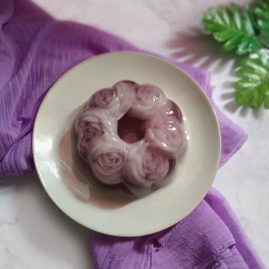 Purple Glass Rose Pudding #DiRecookYummy