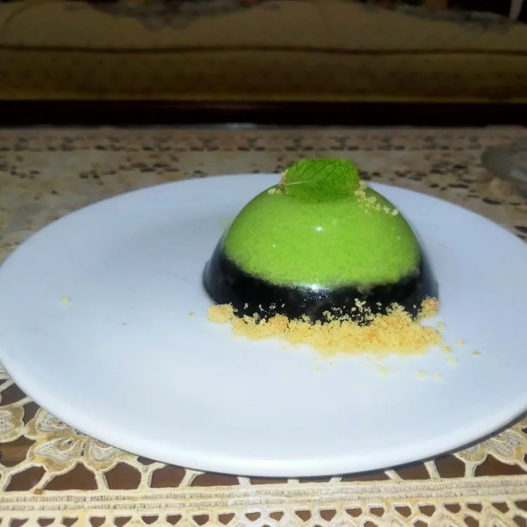 Step 6 Puding Pandan Singkong Lapis Cincau
