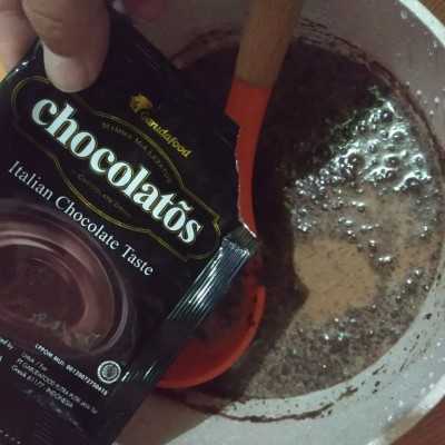 Step 7 Puding Coklat Oreo #DiRecookYummy