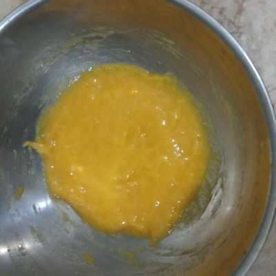 Step 1 Puding Custard Mangga