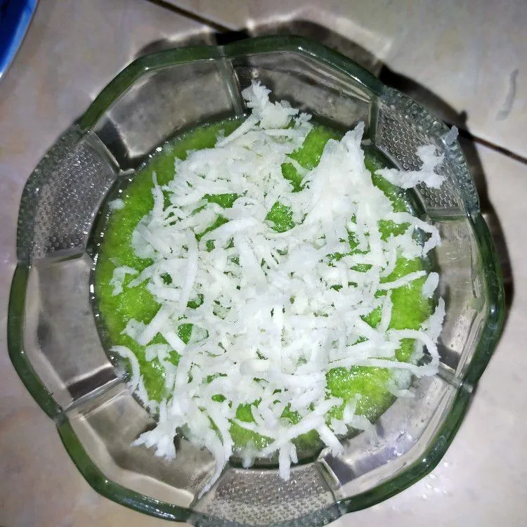 Step 4 Puding Pandan Singkong Lapis Cincau
