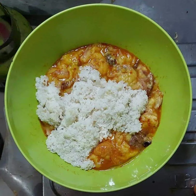 Step 4 Pepes Nasi Usus Ikan