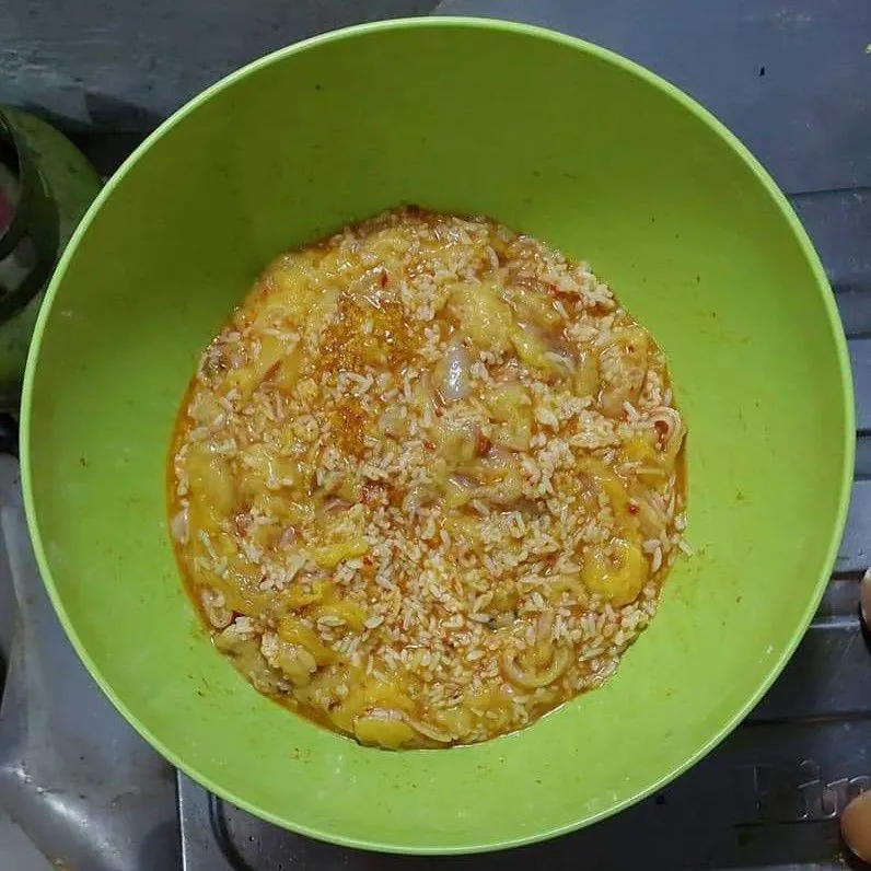 Step 5 Pepes Nasi Usus Ikan